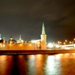 Kremlin desde el río Moscova. Moscú 2015.