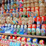 Matrioshkas rusas en el Mercado Izmailovo. Moscú 2015.